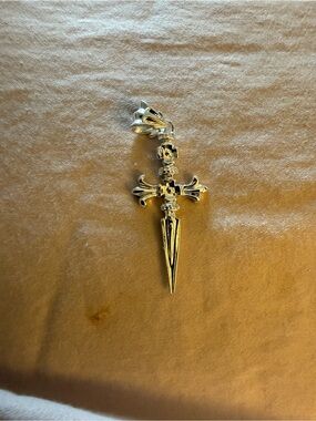 Silver Dagger Cross Charm  - Women's Jewelry